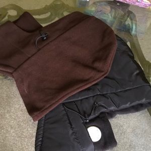 Two unisex Hoods with face covering.